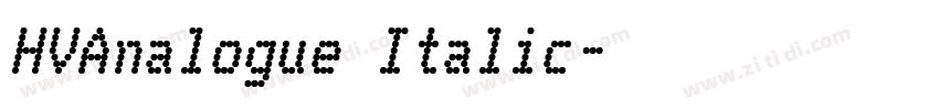 HVAnalogue Italic字体转换
